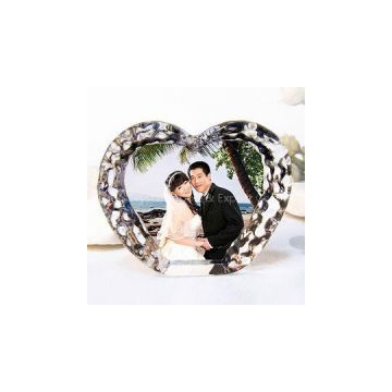 Crystal Heart Shape Photo Frame