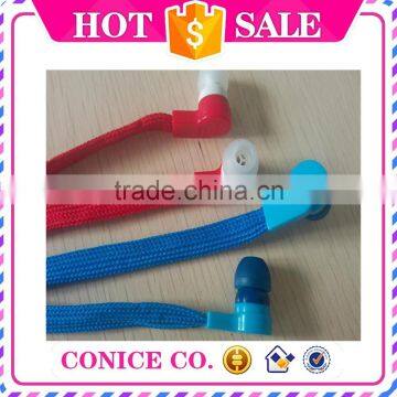 2015 Most Stylish Top Quality Stereo Sound Shoelace Earphone for Wholesale photo-3