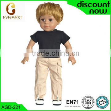 Open closed eyes 18 inch boy dolls with cloth body