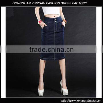 Hot Sale Latest Women Skirts Casual Denim Pencil Skirts,Custom Fashion MIdi Denim Pencil Skirt for Women