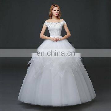 HS1632 2017 Sweetheart Beaded Lace Appliqued Princess Wedding Dresses Bridal Ball Gown