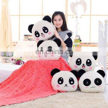 Wholesale cute China panda keep warm plush blanket