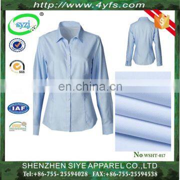 Wholesale Classic Design Office Wear Ladies Blouse / Women Shirt of 100% Cotton