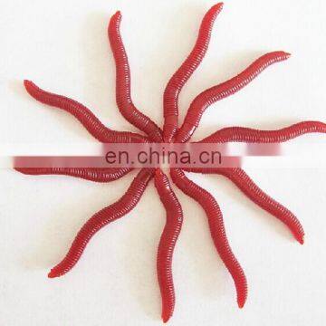 Artificial red worms Earthworm fishing Baits