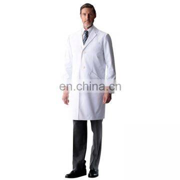 High Quality Polyester Cotton Unisex White Long Sleeve Gown Lab Coat