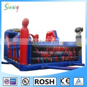 Digital Printing Inflatable Spider-man Play Ground Inflatable Playland Play Stasion for Sale