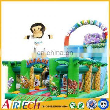 Monkey inflatable bouncer slide combo