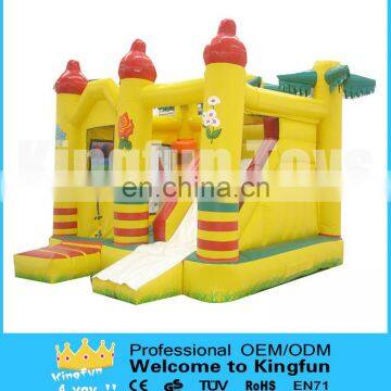 Flower inflatable castle combo with slide