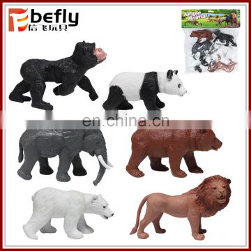 DIY hollow PVC zoo animal plastic toy for kids