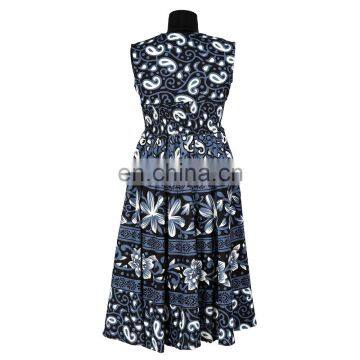 RYPRON COTTON DRESS ANKLE LENGTH MIX PRINT