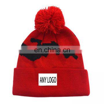 Pom Pom Cheap Custom Winter Hats Knitted Beanie Knitted Hat