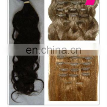 Hot sale factory cheap price high quality 100% human remy clip in hair extension