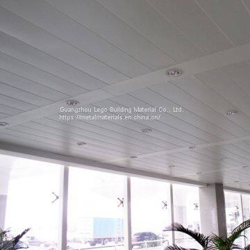 Arc Aluminum Buckle Ceiling Exhibition Hall Oak Grain