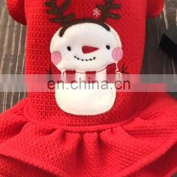 Pet dog cat Christmas clothes snowman olaf Frozen princess dress