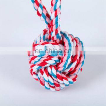 Environmentally Friendly Handmade Pet Dogs Cotton Rope Toys Dog Rope Ball Throw photo-2