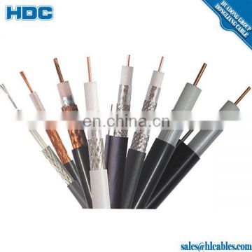 SYWV foam Halogen free low noise Coaxial cable RG-6/RG12 1.0mm CCS+FOAM PE+AL-FOIL+48X0.12mm