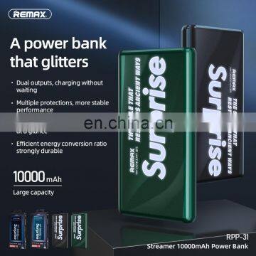 Remax 2020 Newest Mobile Phone Chargers PD 18W Slim Portable Charger Mini Fast Charging 10000 Mah Power Bank