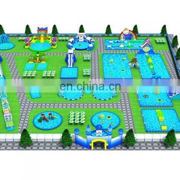 Customized Inflatable Water Park Manufacturer Water Play Equipment Fun Park Slide With Pool photo-2