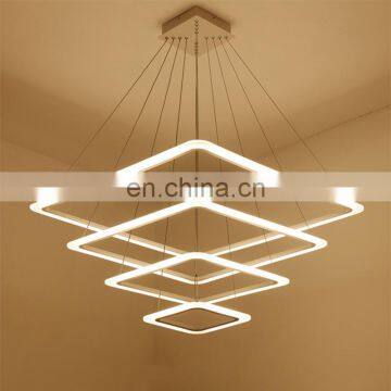 Led restaurant lamps post-modern simple box art chandelier personality creative living room lamp Nordic study lighting