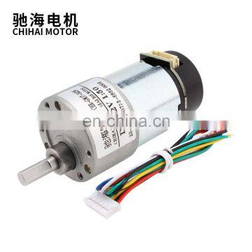 ChiHai Motor CHR-GM37-3429ABHL 37mm eccentric Large Torque Metal Tubular DC gear motor with encoder For balancing trolley/Robot