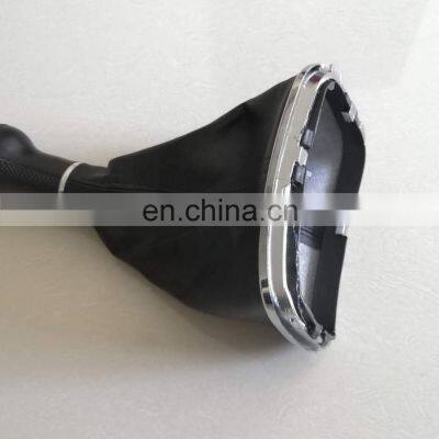Wholesale Quality Auto Parts Car Accessories Gear Shift Knob With Black Leather Covers Car Gear Shift Cover 5SPEED for VW photo-3