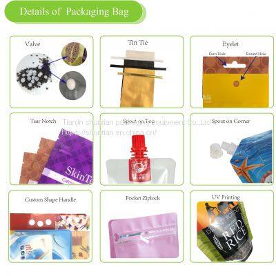 Reclosable Aluminum Foil Printed Zip Lock Mylar Packaging Food Storage Pouches Bags With Clear Window photo-2