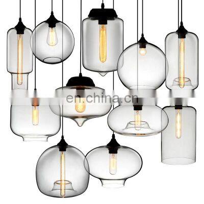 2019 New Single Head Postmodern Glass Chandelier Retro Decorative Pendant Light