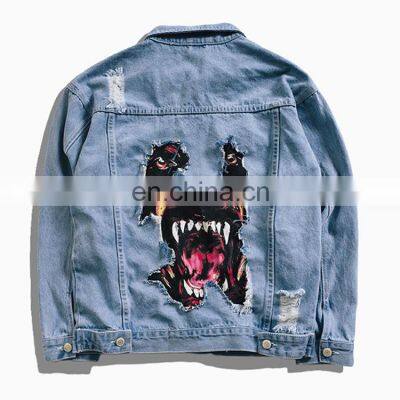 2021 Clothes Supplier Wholesale Custom Embroidery Patches Denim Jacket photo-3