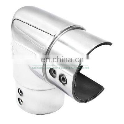 Stainless Steel Slot Pipe Connector 90 Degree Railing Slotted Pipe Joint