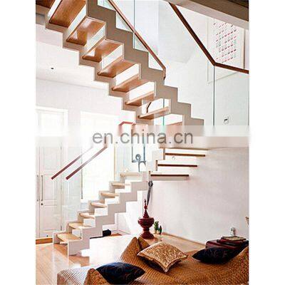 2020 Indoor Minimalist Double Stringer Home Stairs Staircase Design Ideas