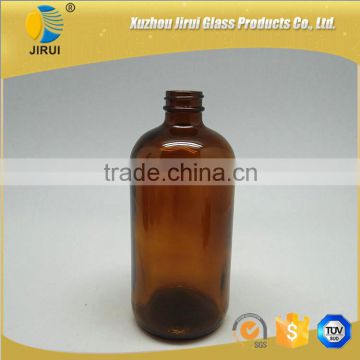 500ml Hot Sale Round Shape Amber Glass Boston Bottle