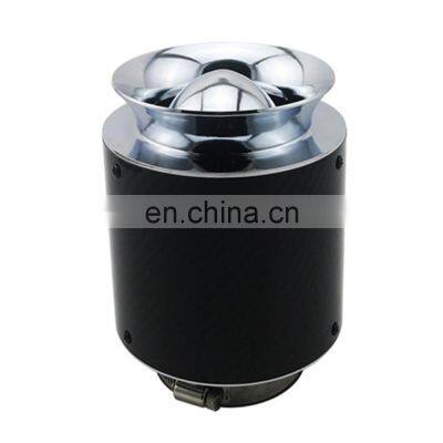 AOSU L Size High Flow 76mm/3inch Carbon Style Air Filter For Universal Cool Air Intake
