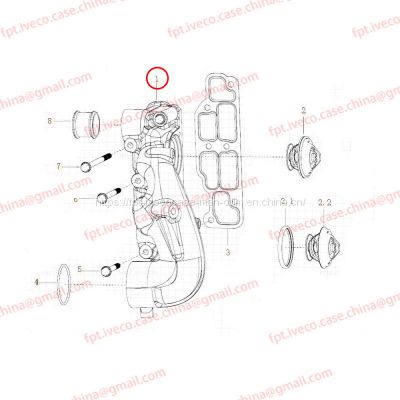 MAN D2066 Thermostat housing 06404-0083