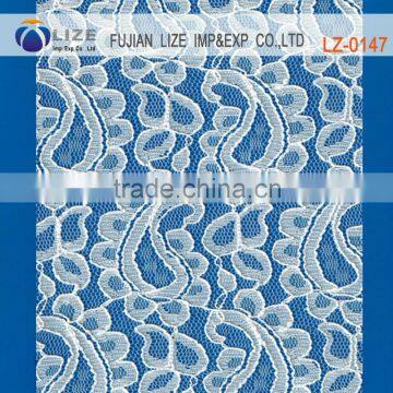 100% Cotton embroidered high quality african guipure lace fabric for wedding dress lz-0147