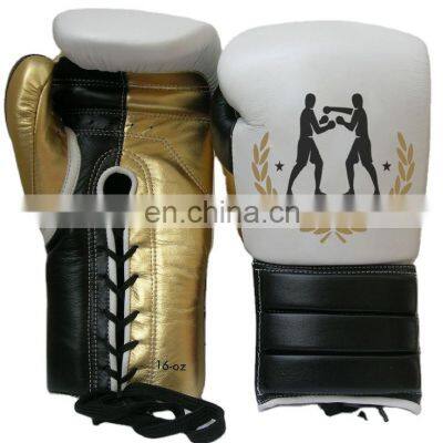 custom design logo leather boxing gloves top quality PU leather boxing gloves