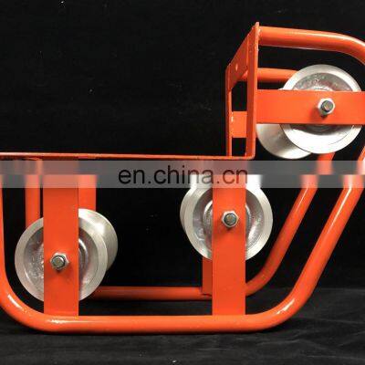 Chinese Wholesale Steel Frame Three Aluminum Roller Corner Cable Roller photo-4
