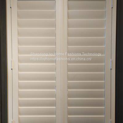 PVC Plantation Window Folding Louver Shutters Simple Style Louvers Vinyl Shutters photo-3