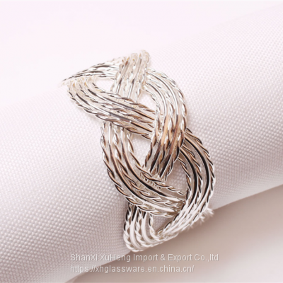 Handmade Silver Colored Napkin Ring For Hotel And Restaurant