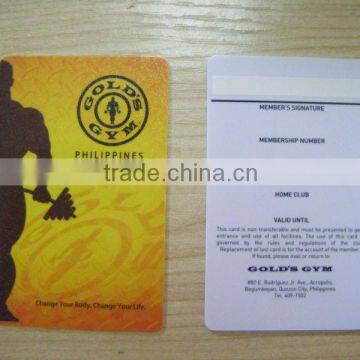 PVC membership card for GYM