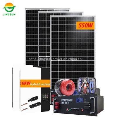 10KW Hybrid Solar System 550W solar panels