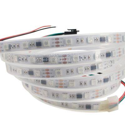 DC12V 12W/M 10MM PCB WS2811 Pixels 48LEDS Full Color IP65 Dreamcolor Led Strip Light Addressable RGB LED Strip