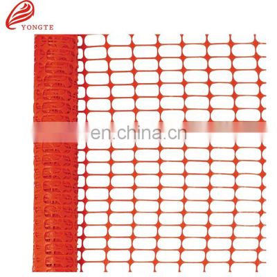 Factory price flexible orange temporary plastic safety fence for construction site fence