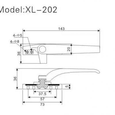 Upvc Casement Window Handle Spindle Design Aluminum Alloy Material Powder Coating Handle photo-5