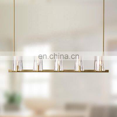 Copper Industrial Style Glass Lampshade Chandelier Ceiling Light Fixture For Living Dining Room Bedroom Kitchen Island Foyer