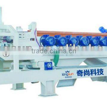 Dry squaring and chamfering machine