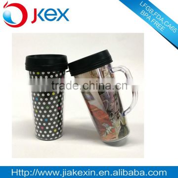 disposable plastic drinking cup with lid