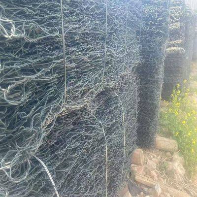 Gabion mesh grid, wire mesh gabion with galvanized steel wire, specially used for flood control and protective engineering.