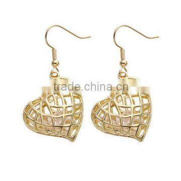 Hollow Heart with Rhinestone Fashion and Exquisite for Womens Earring Drop and Drop Earring