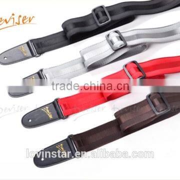 Custom Nylon Guitar Shoulder Belt with Adjustable Length Strap Really Leather Ends