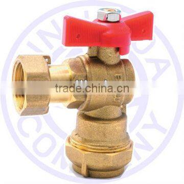 BRASS COMBINATION ANGLE VALVE WITH CHECK VALVE - MIHA BRAND